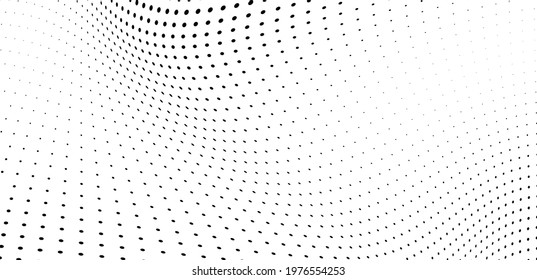 The halftone texture is monochrome. Chaotic waves of black dots on a white background