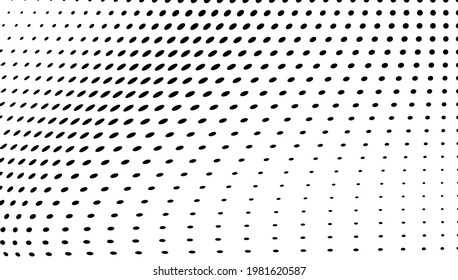 The halftone texture is monochrome. Chaotic waves of black dots on a white background
