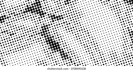 The halftone texture is monochrome. Vector chaotic background