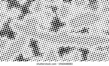 The halftone texture is monochrome. Vector chaotic background