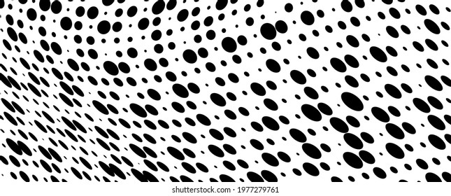 The halftone texture is monochrome. Vector chaotic background