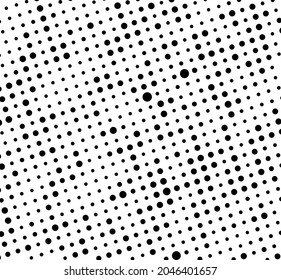 The halftone texture is monochrome. Vector chaotic background
