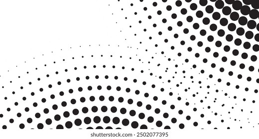 The halftone texture is monochrome. Vector chaotic background. vector ilustration