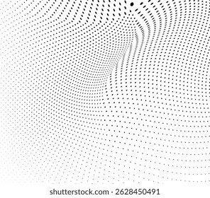 The halftone texture is monochrome. Vector chaotic background