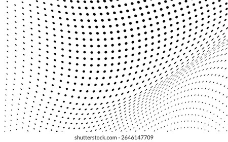 The halftone texture is monochrome. Vector chaotic background