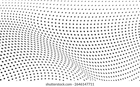 The halftone texture is monochrome. Vector chaotic background