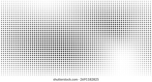 La textura de semitono es monocromo. Vector de fondo caótico punto de la mitad áspera. superposición