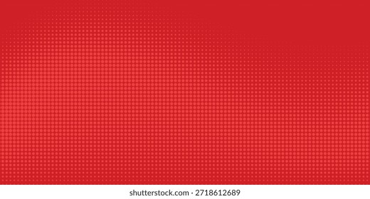 Textura de semitono sobre fondo de Vector de color rojo.