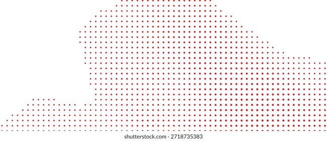 Textura de semitono sobre fondo de Vector de color rojo.