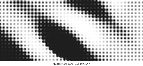 Halftone Texture Overlay with Black and White Dot Pattern and Gradient Background in Vector Format for Creative Designs. A Perfect Choice for Posters and Artistic Prints.