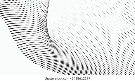 Halftone texture pattern background black and white vector image for backdrop or fashion style