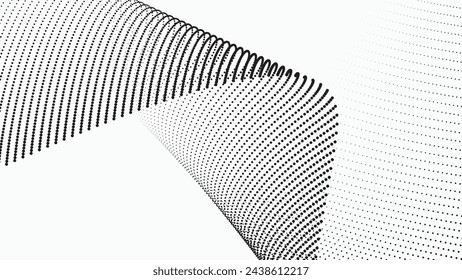 Halftone texture pattern background black and white vector image for backdrop or fashion style