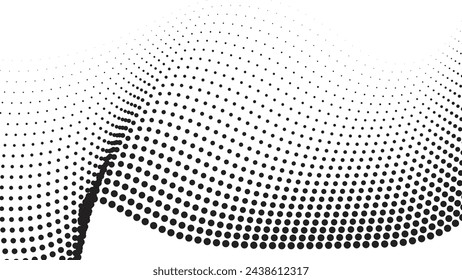 Halftone texture pattern background black and white vector image for backdrop or fashion style