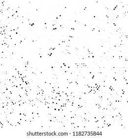 Halftone texture is radial. Black and white pattern for printing. Abstract background of dots