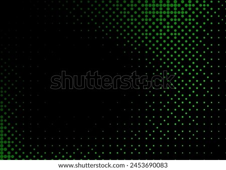 Halftone texture with red dots on a black background. Minimalism, vector. Background for posters, websites, business cards, postcard design