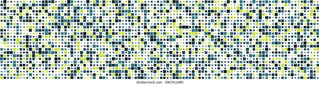 Halftone texture. Retro pattern with colorful elements for poster or banner. Horizontal halftone background with color squares for your design. Vector texture.