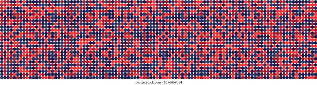 Halftone texture. Retro pattern with colorful elements for card or print. Horizontal halftone background with color squares for your design. Vector texture.