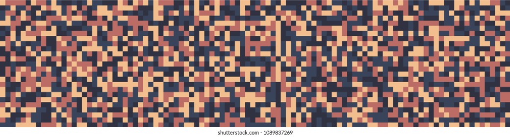 Halftone texture. Retro pattern with colorful elements for print or mobile application. Horizontal halftone background with color squares for your design. Vector texture.