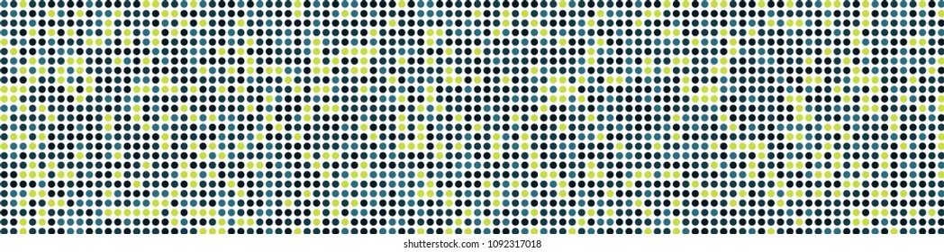 Halftone texture. Retro pattern with colorful elements for card or print. Horizontal halftone background with color elements for your design. Vector texture.