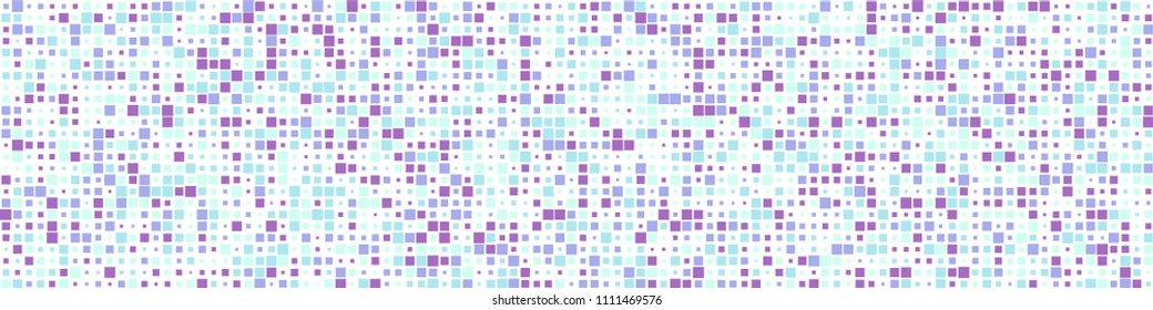 Halftone texture. Retro pattern with colorful squares for card or print. Horizontal halftone background with color elements for your design. Vector texture.