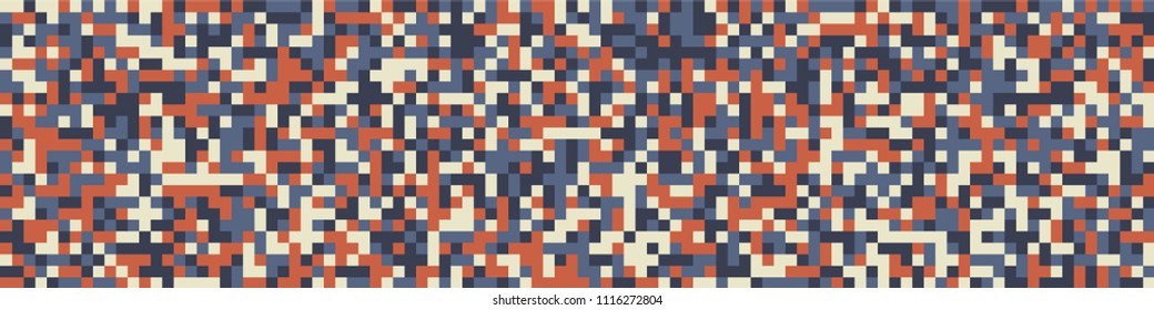 Halftone texture. Retro pattern with colorful squares for card or print. Horizontal halftone background with color squares for your design. Vector texture.