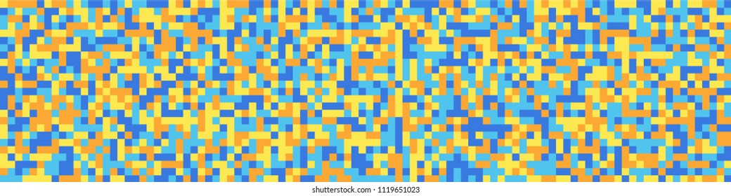 Halftone texture. Retro pattern with colorful squares for card or print. Horizontal halftone background with color squares for your design. Vector texture.