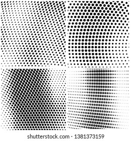 Halftone texture set vector background