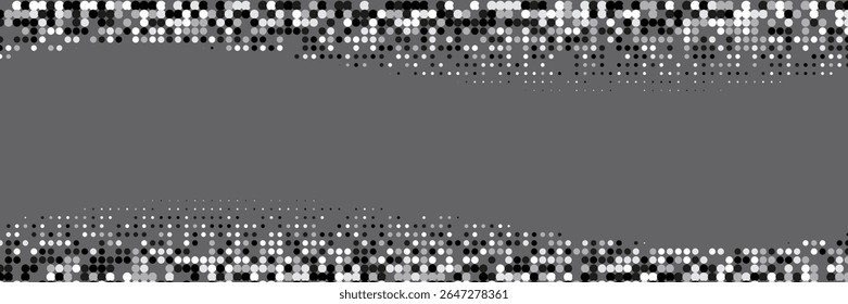 Textura De Meio-Tom. Círculos De Verão Com Arte Moderna. Quadro Linear Com Design Geométrico. Panfleto Gráfico Cinza. Fundo Branco Minimalista. Pôster preto geométrico. Textura de Meio-Tom na Moda