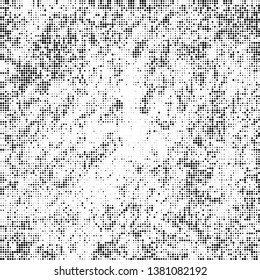 Halftone texture template. Abstract monochrome background of dots. Chaotic vector pattern