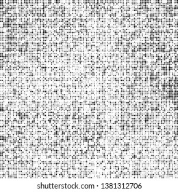 Halftone texture template. Abstract monochrome background of dots. Chaotic vector pattern