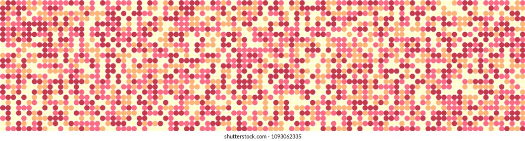 Halftone texture. Trendy pattern with colorful elements for card or print. Horizontal halftone background with color elements for your design. Vector texture.