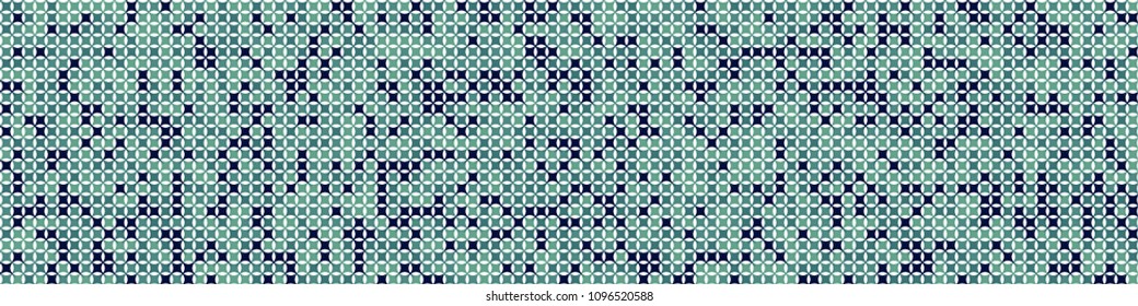 Halftone texture. Trendy pattern with colorful elements for card or print. Horizontal halftone background with color squares for your design. Vector texture.