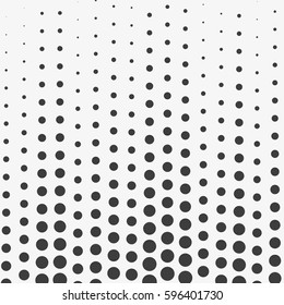 Halftone texture vector isolated on white background. Seamless fade dot pattern.  Dotted illustration.
