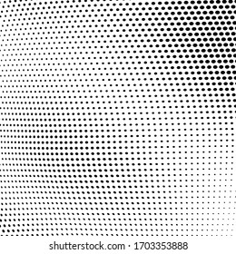 Halftone texture wave. Abstract pattern of dots. Template for printing on tissue packaging paper. Monochrome background