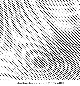 Halftone texture wave. Abstract pattern of dots. Template for printing on tissue packaging paper. Monochrome background