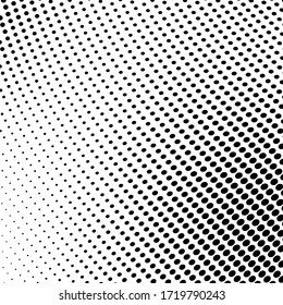 Halftone texture wave. Abstract pattern of dots. Template for printing on tissue packaging paper. Monochrome background