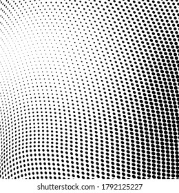 Halftone texture wave. Abstract pattern of dots. Template for printing on tissue packaging paper. Monochrome background
