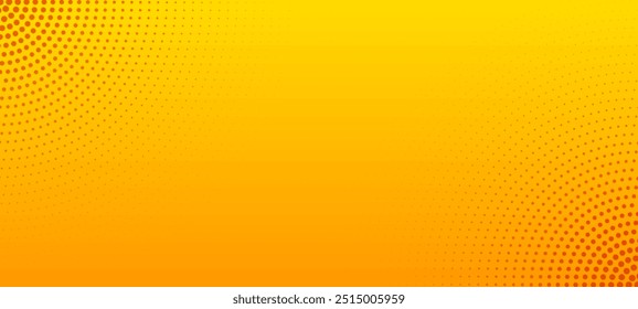 Halftone texture yellow geometric background with halftone effect, bright dotted texture overlay