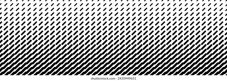 Halftone transition, seamless border, isolated on a white background, vector design
