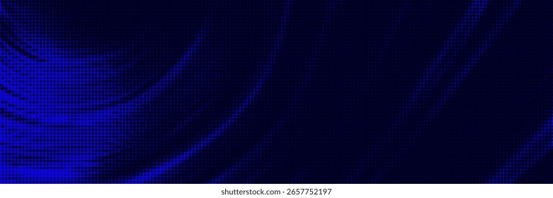 Movimento ondulado de transição de meio-tom. Gradiente suave gráfico geométrico. Fundo do vetor azul profundo
