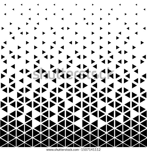 Halftone Triangle Abstract Background Black White Stock Vector (Royalty ...