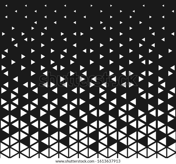 Halftone Triangle Abstract Background Black White Stock Vector (Royalty ...