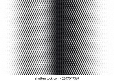 Halftone triangle dots. Triangular halftone pattern. Abstract triangle background.