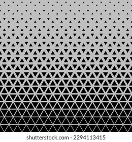 Halftone triangles pattern. Abstract geometric gradient background. Vector illustration, EPS 10.