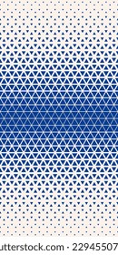 Halftone triangles pattern. Abstract geometric gradient background. Vector illustration, EPS 10.