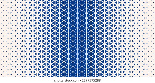 Halftone triangles pattern. Abstract geometric gradient background. Vector illustration, EPS 10.