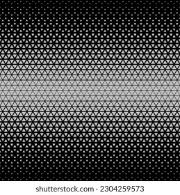 Halftone triangles pattern. Abstract geometric gradient background. Vector illustration, EPS 10.