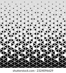 Halftone triangles pattern. Abstract geometric gradient background. Vector illustration, EPS 10.