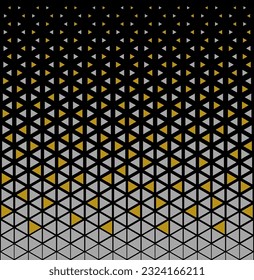Halftone triangles pattern. Abstract geometric gradient background. Vector illustration, EPS 10.