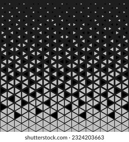 Halftone triangles pattern. Abstract geometric gradient background. Vector illustration, EPS 10.